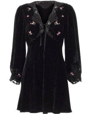 RIXO London Long-Sleeved Dress - Black