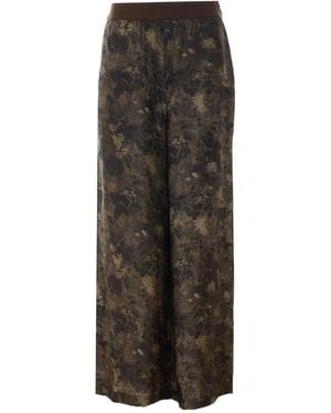 Uma Wang Pansy Printed Pants - Brown