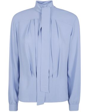 N°21 Tie-Neck Blouse - Blue