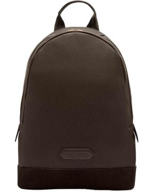 Tom Ford Logo-Patch Backpack - Brown