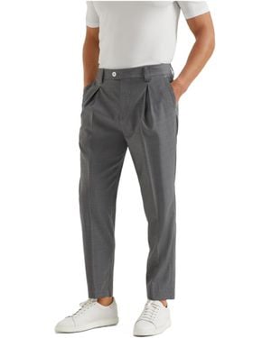 Brunello Cucinelli Wool Trousers - Grey