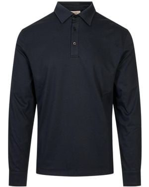 Agnona Long-Sleeve Polo Shirt - Blue