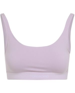 Tom Ford Ribbed Bralette - Purple