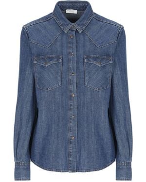 Peserico Western Denim Shirt - Blue