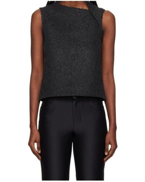 ShuShu/Tong Asymmetric Neckline Vest - Black