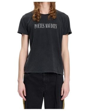 Ann Demeulemeester Iidar Cropped Standard Fit T-Shirt - Black