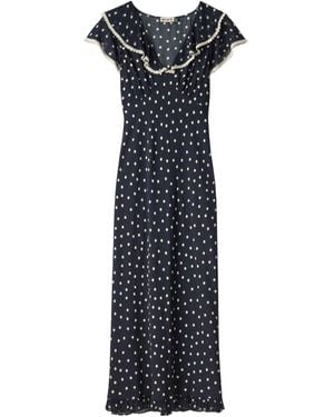 RIXO London Printed Dress - Blue