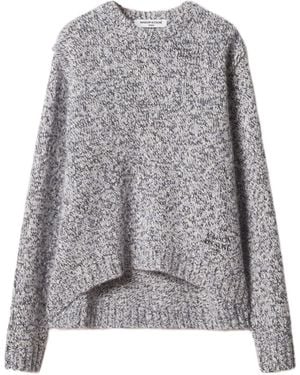Maison Kitsuné Maison Kitsuné Mouline Boxy Knitted Sweater - Gray