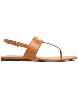 Tory Burch Clim-Toed Flat Sandals - Brown