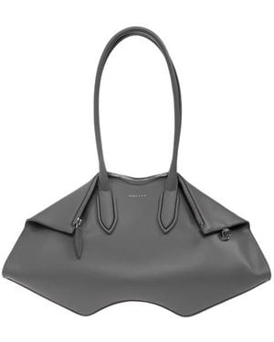 McQueen Logo-Letter Handbag - Gray