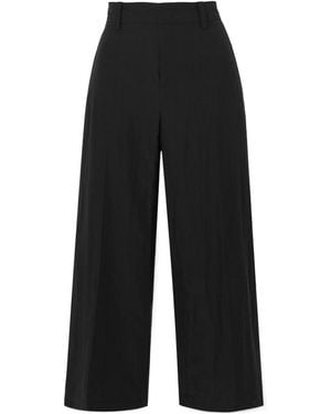 Vince Comfortable High-Waisted Trousers - Black