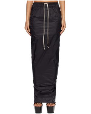 Rick Owens Concordians Pull On Pillar Skirt - Black