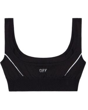 Off-White c/o Virgil Abloh Off Stamp Seamless Bra - Black