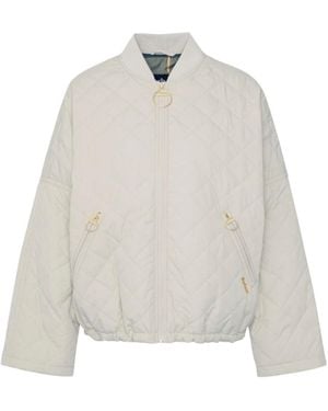Barbour Emlyn Quilted Bomber Jacket - White