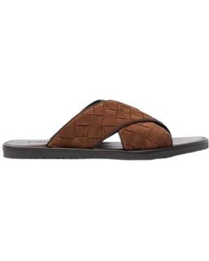 SCAROSSO Ettore Woven Sandals - Brown