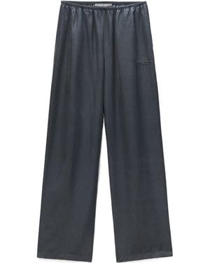 Alexander Wang Mid-Rise Wide Leg Trackpants - Blue