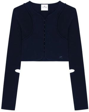 Courreges Courrèges Scuba Ribbed Jacket - Blue