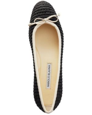 Manolo Blahnik Lafite Ballet Flats - White