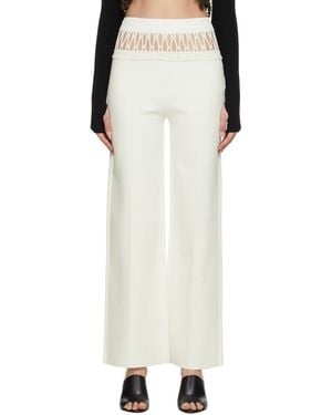 Dion Lee Fishnet Tailored Pants - White