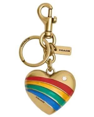 COACH Heart Bag Charm - White