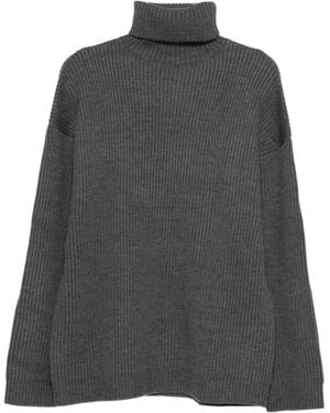 Entire studios Roll-Neck Ribbed Jumper - Grey