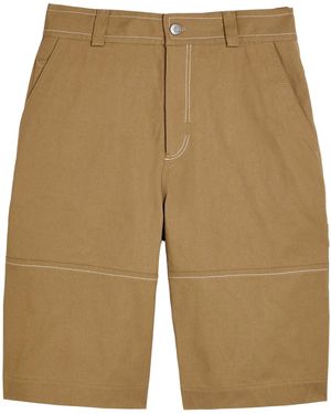 Ami Paris Weaved Five-Inch Shorts - Natural