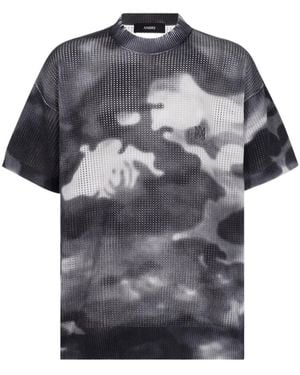 Amiri Camouflage Oversized T-Shirt - Grey