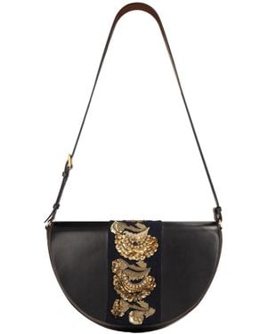 Dries Van Noten Embroidered Crossbody Bag - White