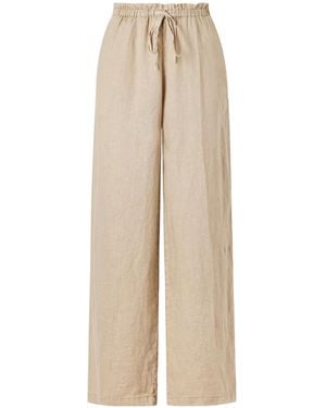 James Perse Linen Straight-Leg Trousers - Natural