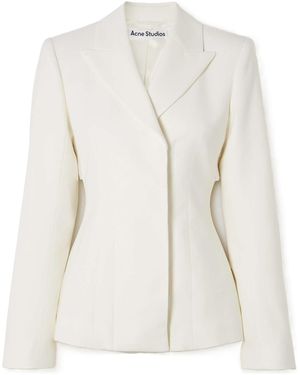 Acne Studios Long-Sleeved Suit Coat - White