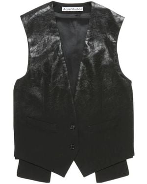 Acne Studios V-Neck Buttoned Vest - Black