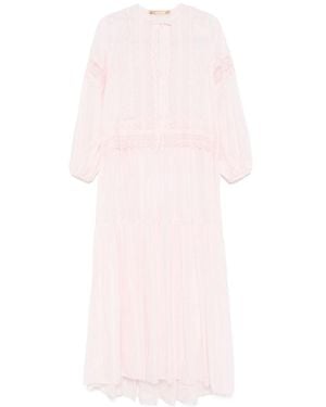 Ermanno Scervino Embroidered Maxi Dress - Pink