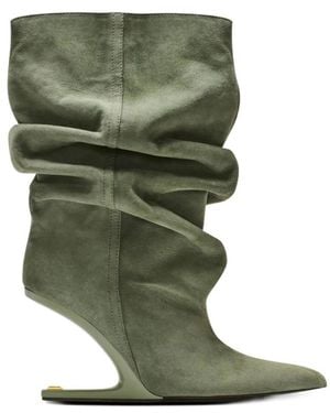 Balmain No Wedge Ankle Boots - Green