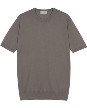 John Smedley Kempton Crew Neck Knitwear - Grey