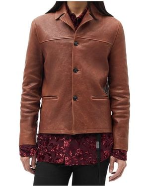 Ann Demeulemeester Pareli Leather Jacket - Brown