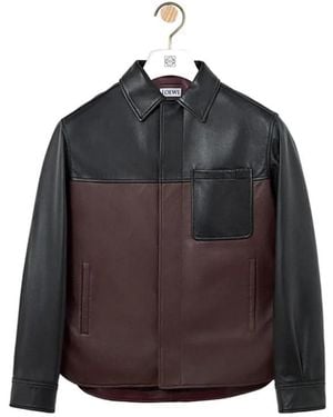 Loewe Long-Sleeved Leather Jacket - Black