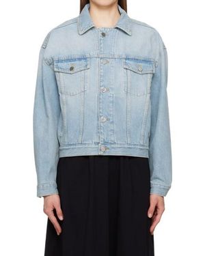 Loulou de Saison Long-Sleeved Denim Jacket - Blue