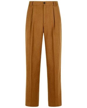 Dries Van Noten Mid-Rise Casual Trousers - Brown