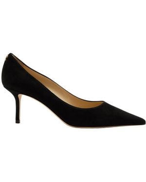 Jimmy Choo Suede Stiletto Heels - Black