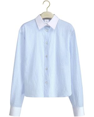 Dior Iviera Cropped Blouse - Blue