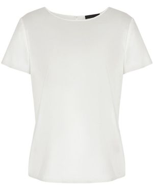 Emporio Armani Crewenck Lightweight Satin T-Shirt - White