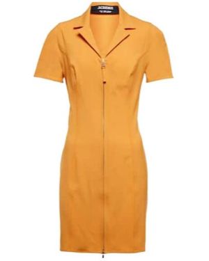 Jacquemus Zip-Up Dress - Orange