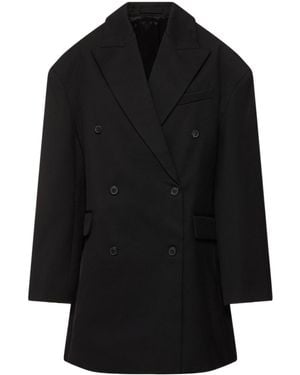 Wardrobe NYC Double Breasted Coat - Black