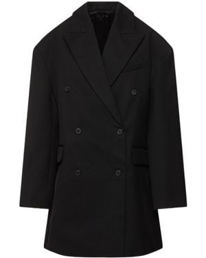 Wardrobe NYC Double Breasted Coat - Black