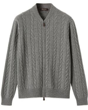 Loro Piana Cedar Bomber Cardigan - Grey