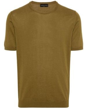 Roberto Collina Short-Sleeved Crew Neck T-Shirt - Green
