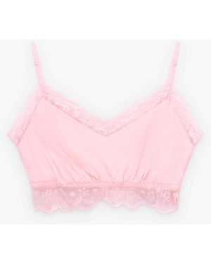 Simone Rocha Lace-Trimmed Camisole Top - Pink