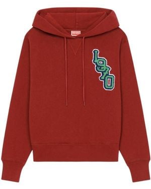 KENZO Logo Tiger Hoodies - Red