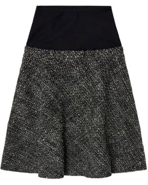 DIESEL Panelled High-Waisted Midi Skirt - Black