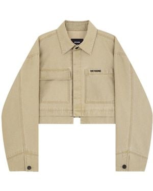 we11done Cropped Jacket - Natural